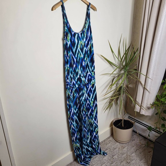 Tart Sleeveless Megan Printed Jumpsuit - Abstract - Blue Multi/Blue - Picture 9 of 14